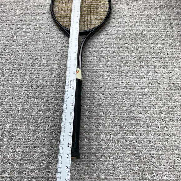 Vintage Slazenger Tennis Racket JELINEK 4 1/2 L Metal Black with Cover Hong Kong - Picture 13 of 13